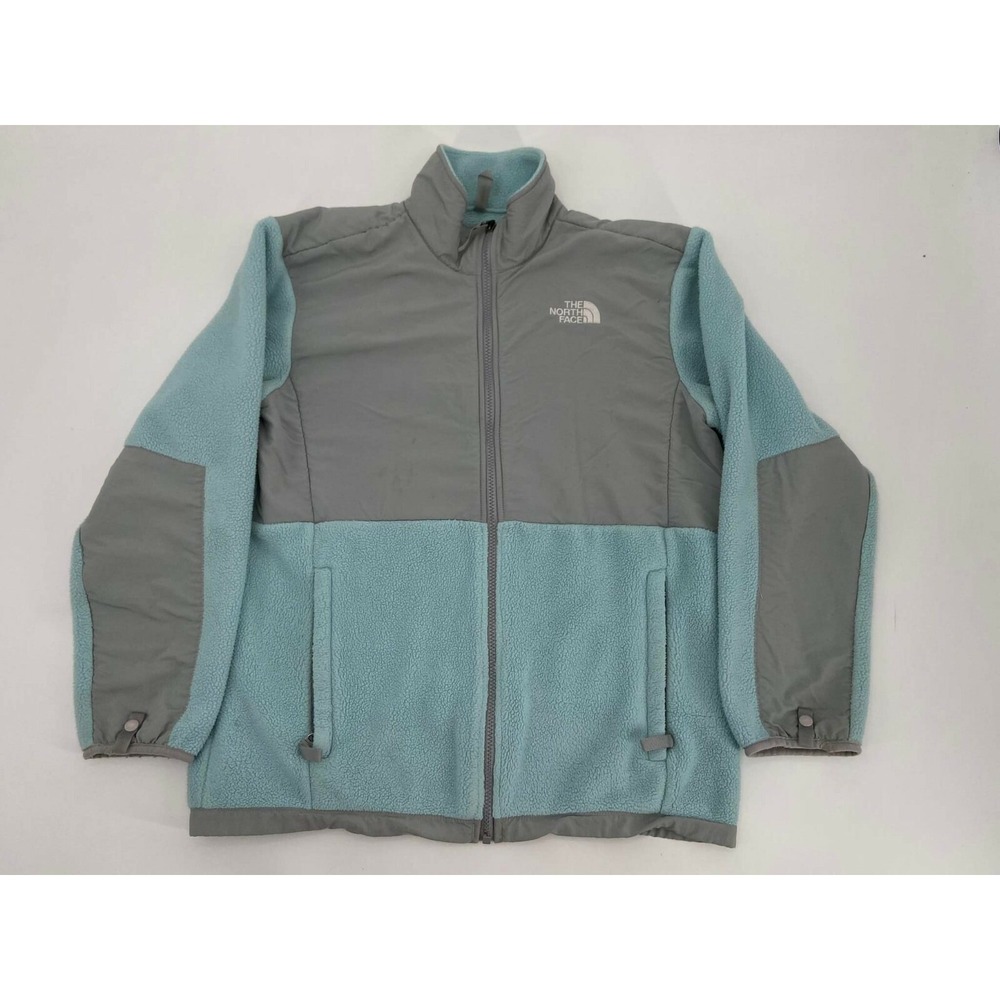 The North Face Gray/Light Green Jacket Girls Size XL Fleece